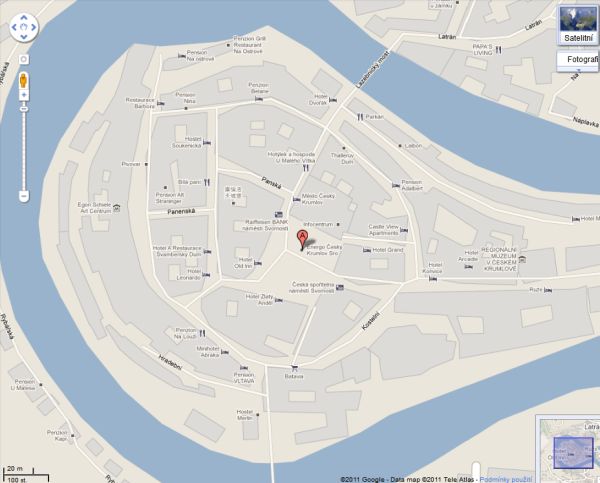 Google maps: Český Krumlov