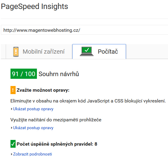 Kromě Pingdomu, GTMetrixu je PageSpeed Insights asi nejvyužívanějším řešením pro měření rychlosti webu a optimalizaci rychlosti načítání pro webové stránky