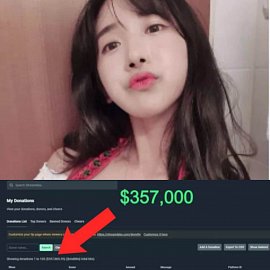 Streamerka jinnytty dostala 357000 dollarů odd fanoušků.