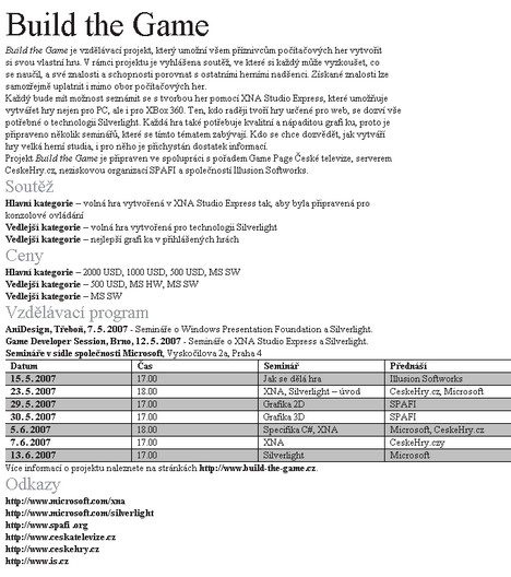 Build the Game Build the Game