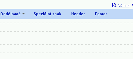 Google Docs - hlavička a patička