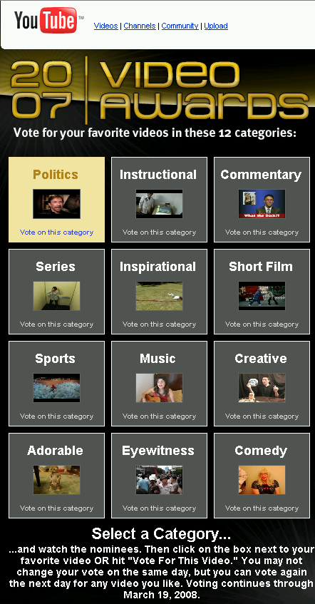 YouTube Awards 2007