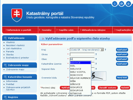 ... podpora uživatele při hledání.