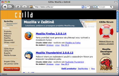Firefox 3 na Mac OS X