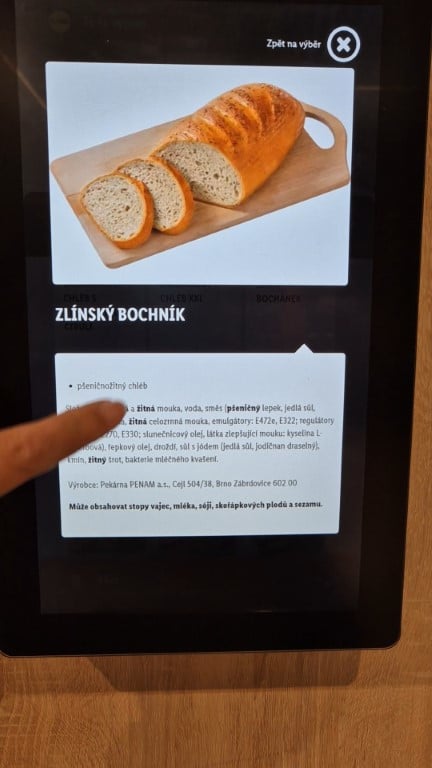 Lidl složení nebaleného pečiva