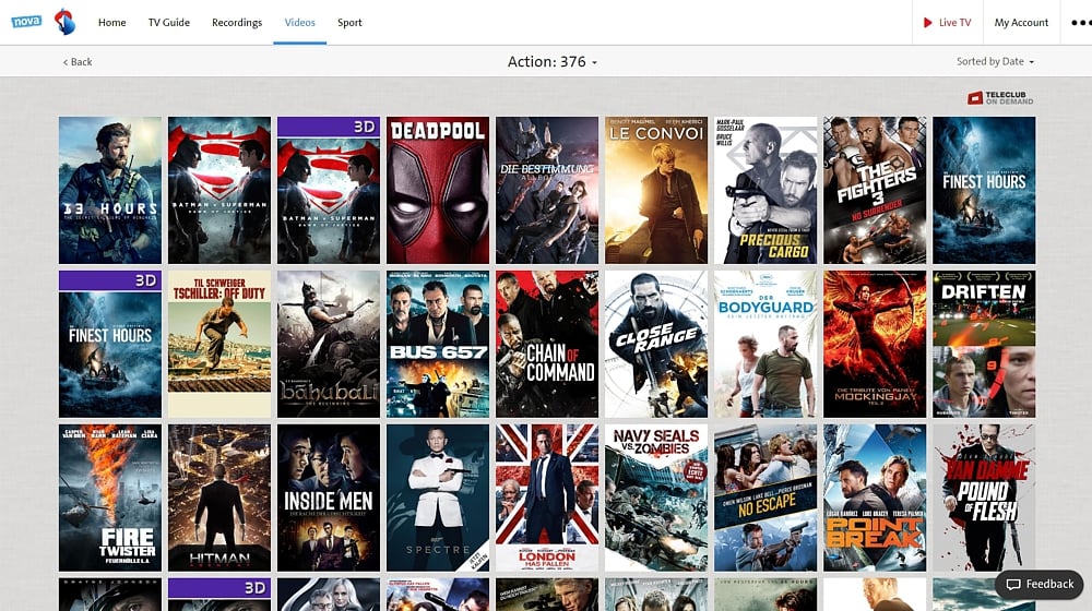 Swisscom TV Air - videotéka