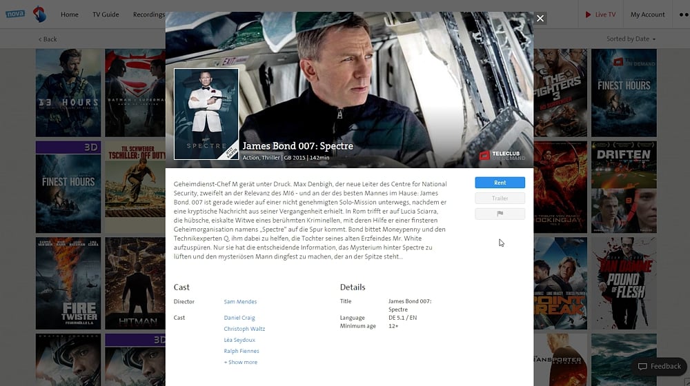Swisscom TV Air - videotéka