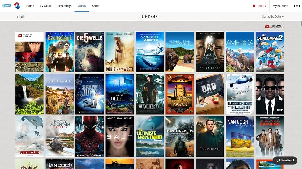 Swisscom TV Air - videotéka