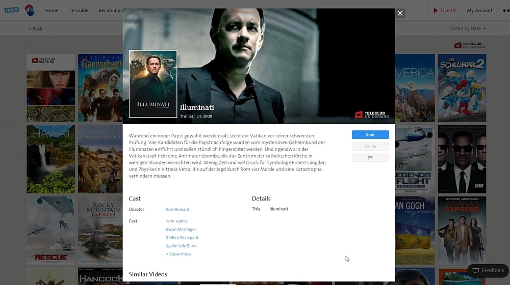 Swisscom TV Air - videotéka