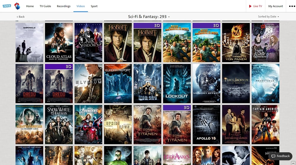 Swisscom TV Air - videotéka