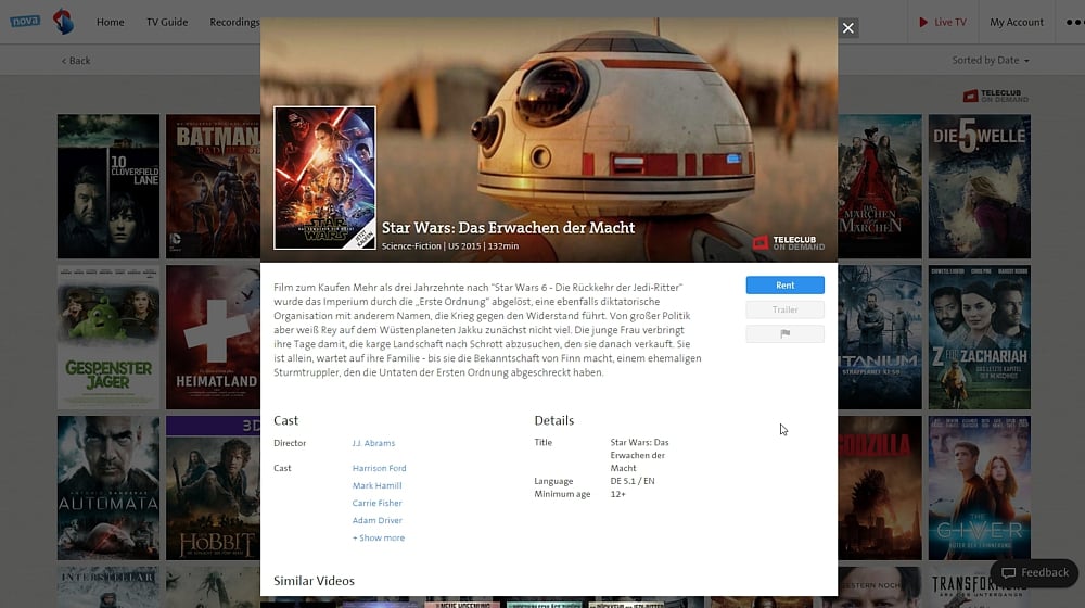 Swisscom TV Air - videotéka