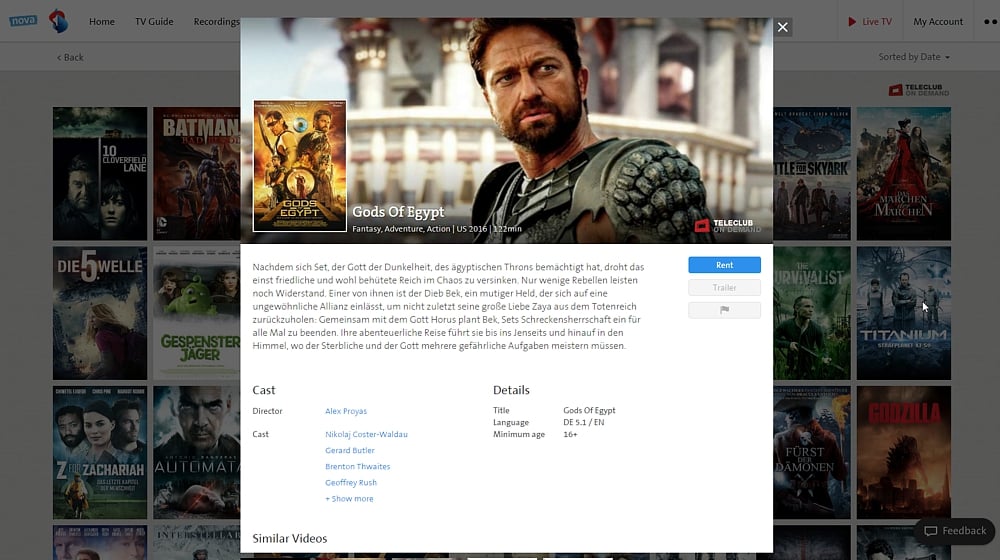 Swisscom TV Air - videotéka