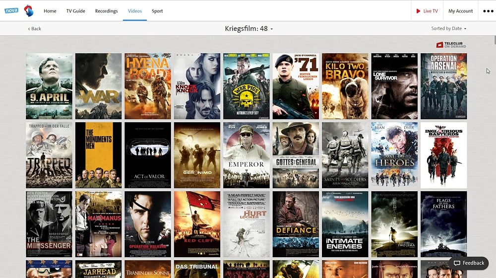 Swisscom TV Air - videotéka