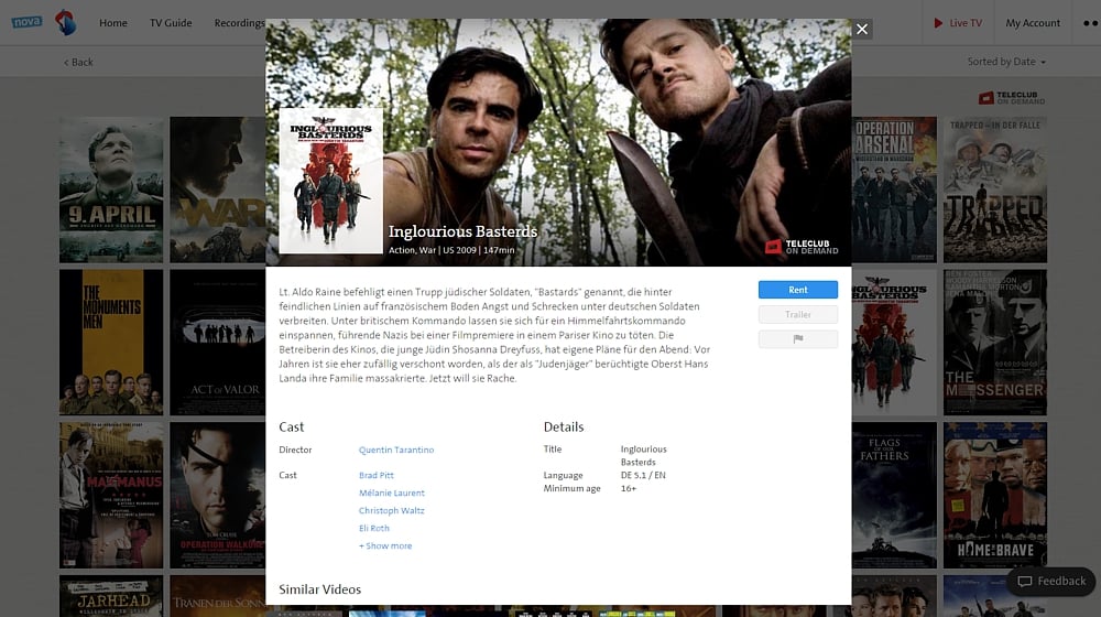 Swisscom TV Air - videotéka