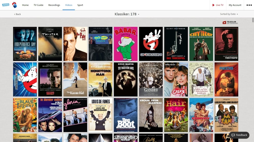 Swisscom TV Air - videotéka