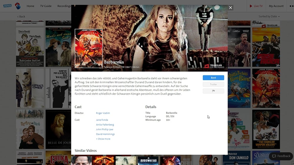 Swisscom TV Air - videotéka