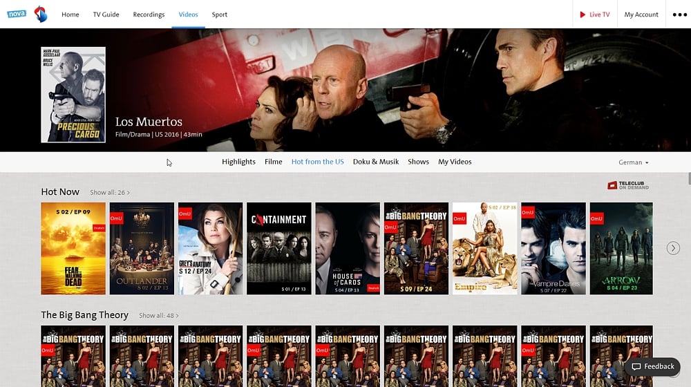 Swisscom TV Air - videotéka