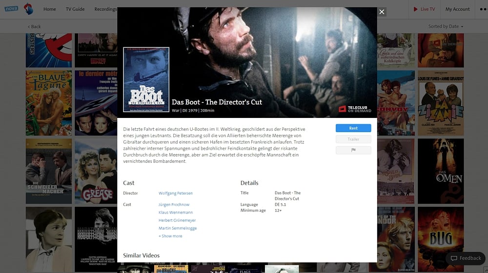 Swisscom TV Air - videotéka