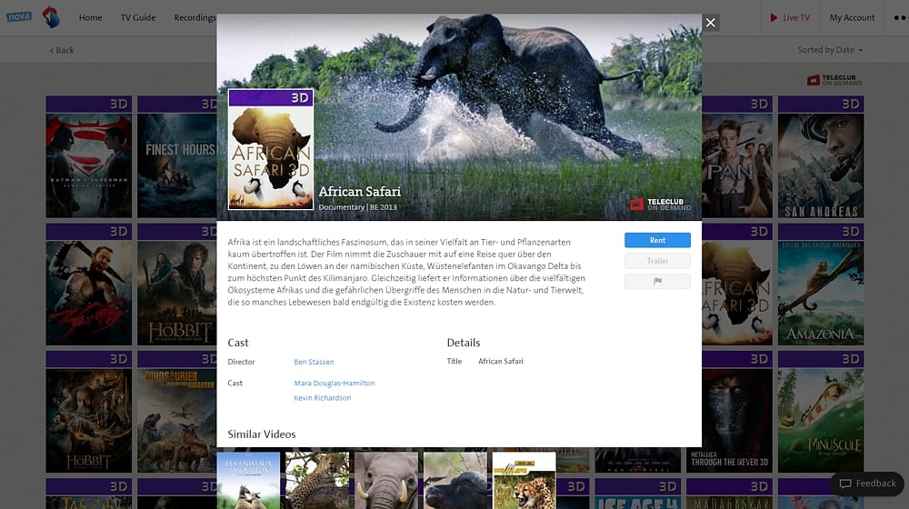 Swisscom TV Air - videotéka