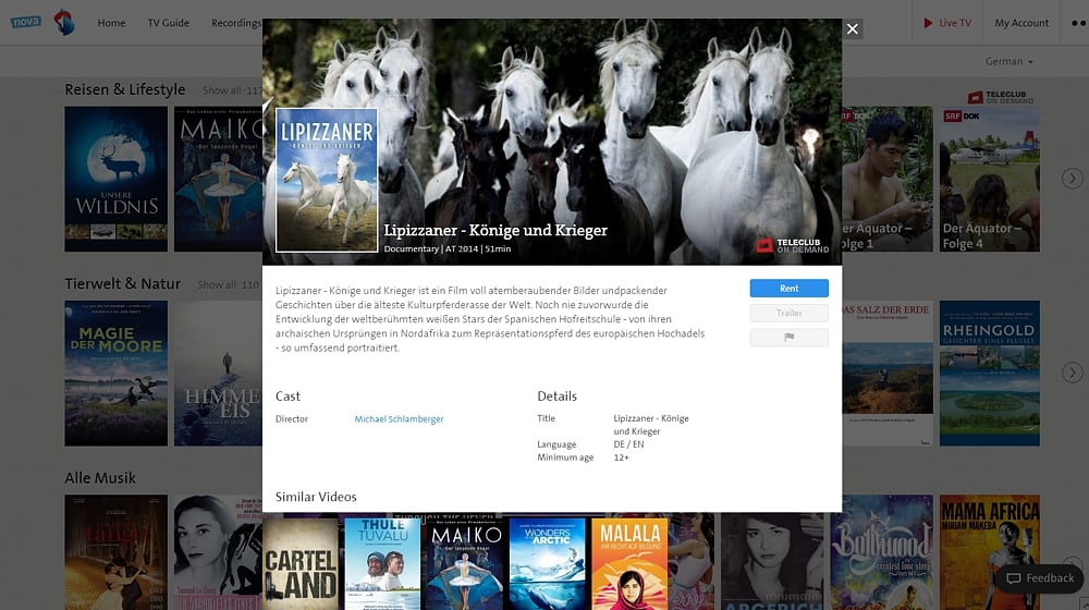 Swisscom TV Air - videotéka