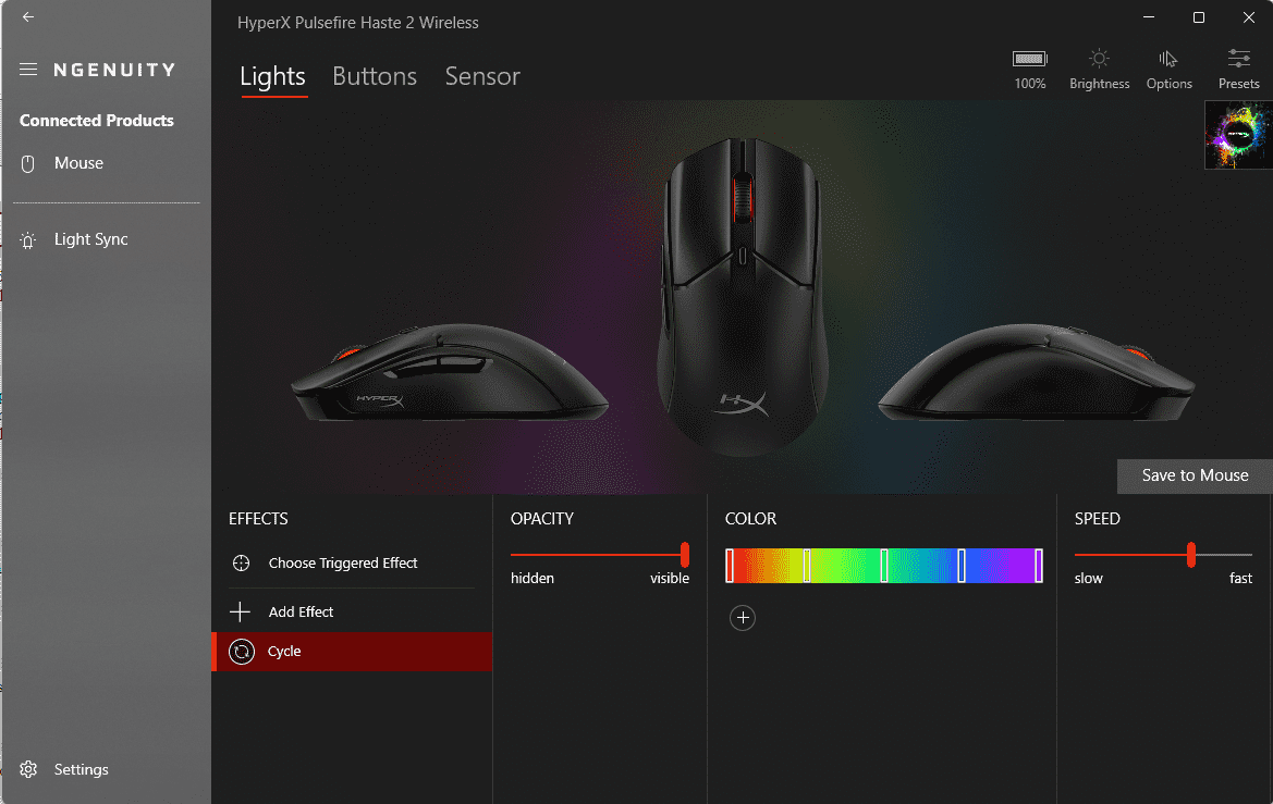 HyperX Pulsefire Haste 2 software