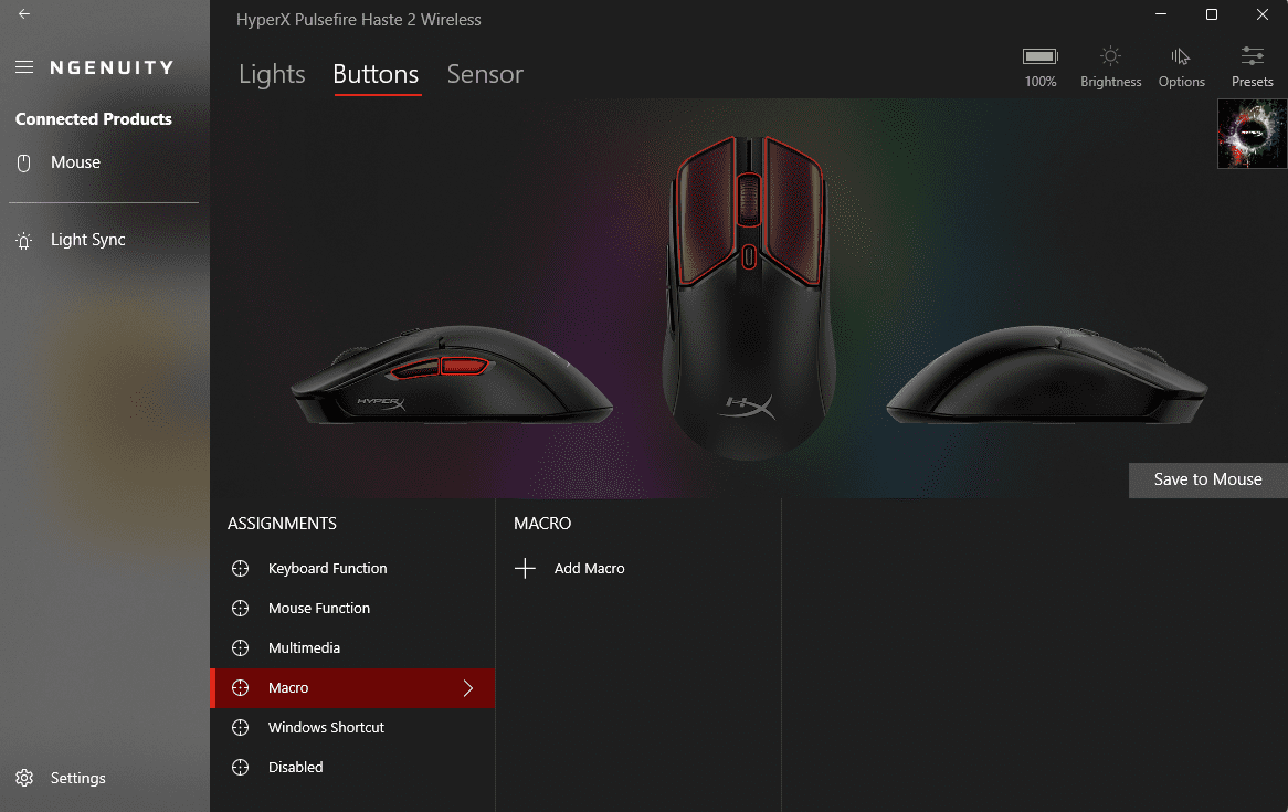 HyperX Pulsefire Haste 2 software