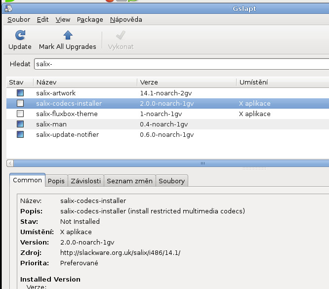 Salix: podpora jazyků a kodeků