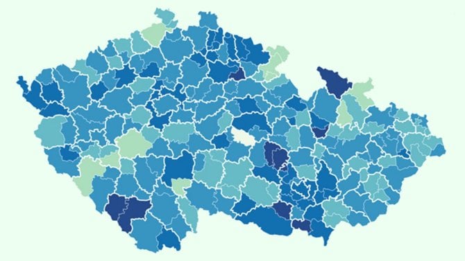 Cholesterolová mapa ČR (rok 2024)