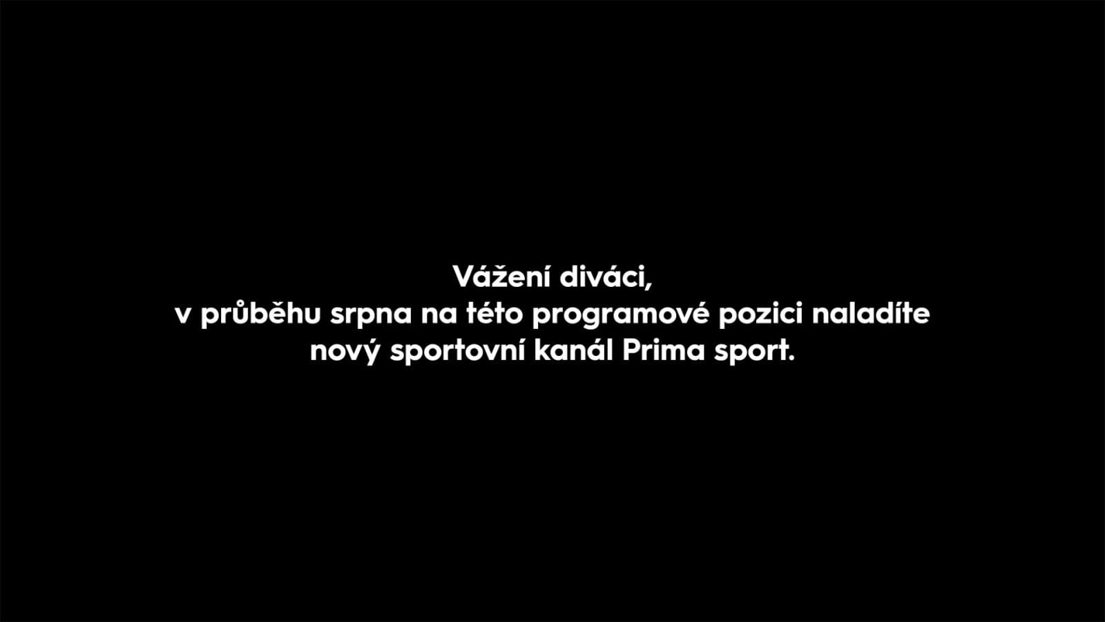 Textová upoutávka na kanál Prima Sport v Multiplexu 24
