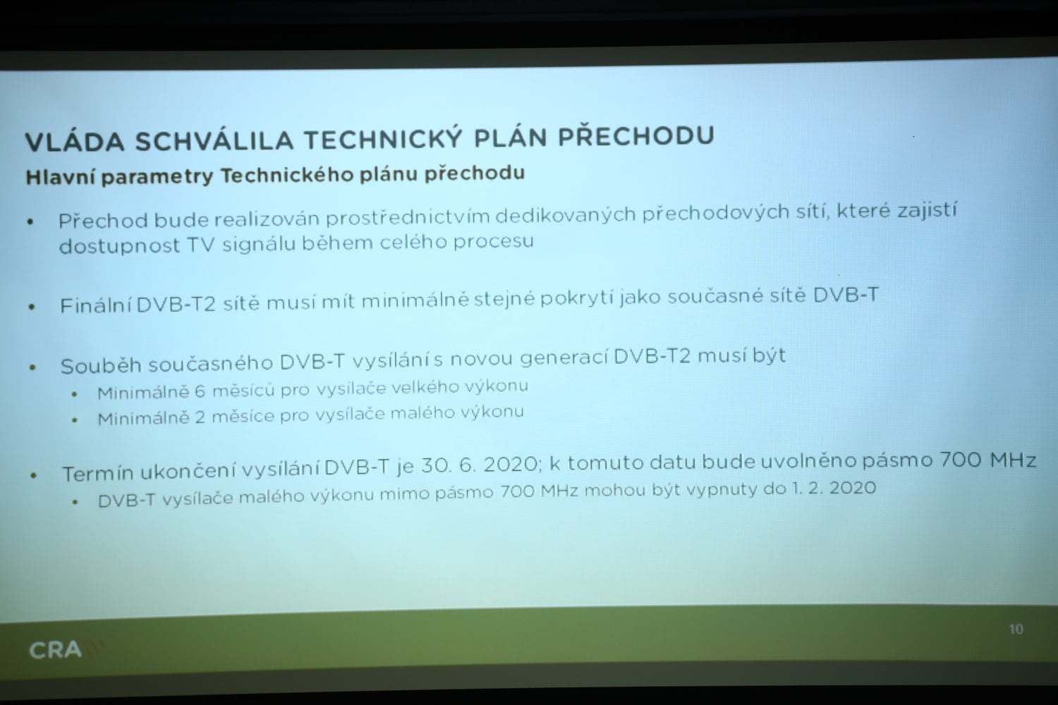 Worskhop ČRA k DVB-T2, říjen 2018
