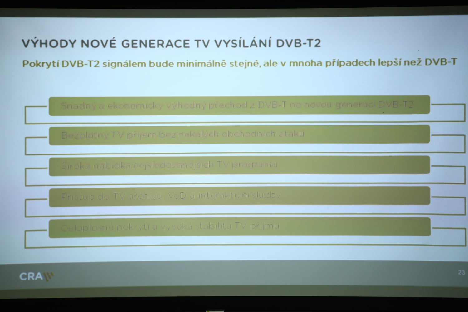 Worskhop ČRA k DVB-T2, říjen 2018
