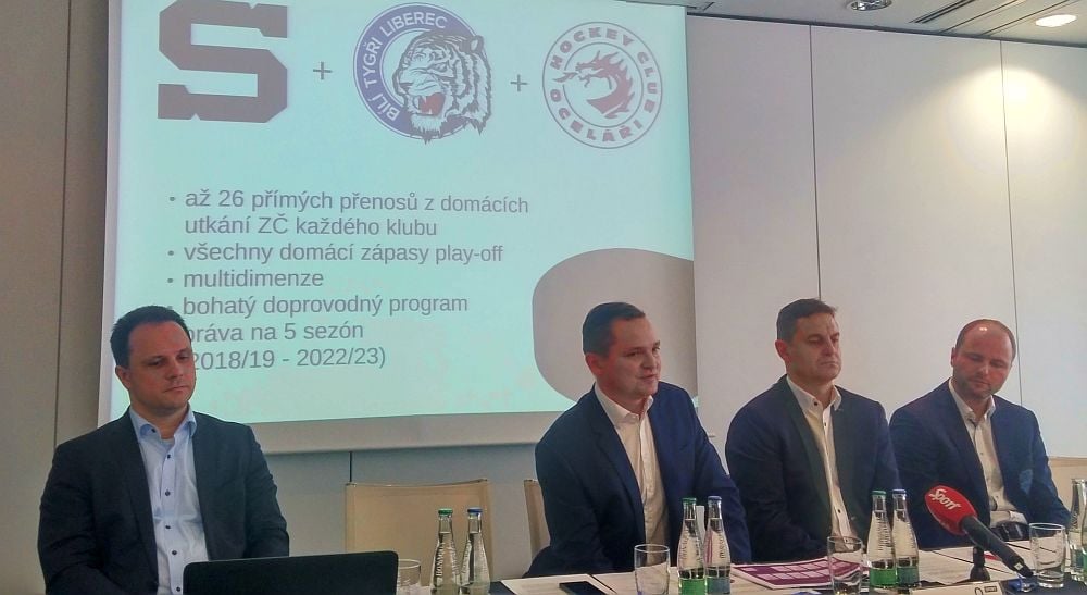 Základem hokejových přenosů se stanou smlouvy s HC Sparta Praha a klubem Bílí tygři Liberec, jednání ještě pokračují s HC Oceláři Třinec.