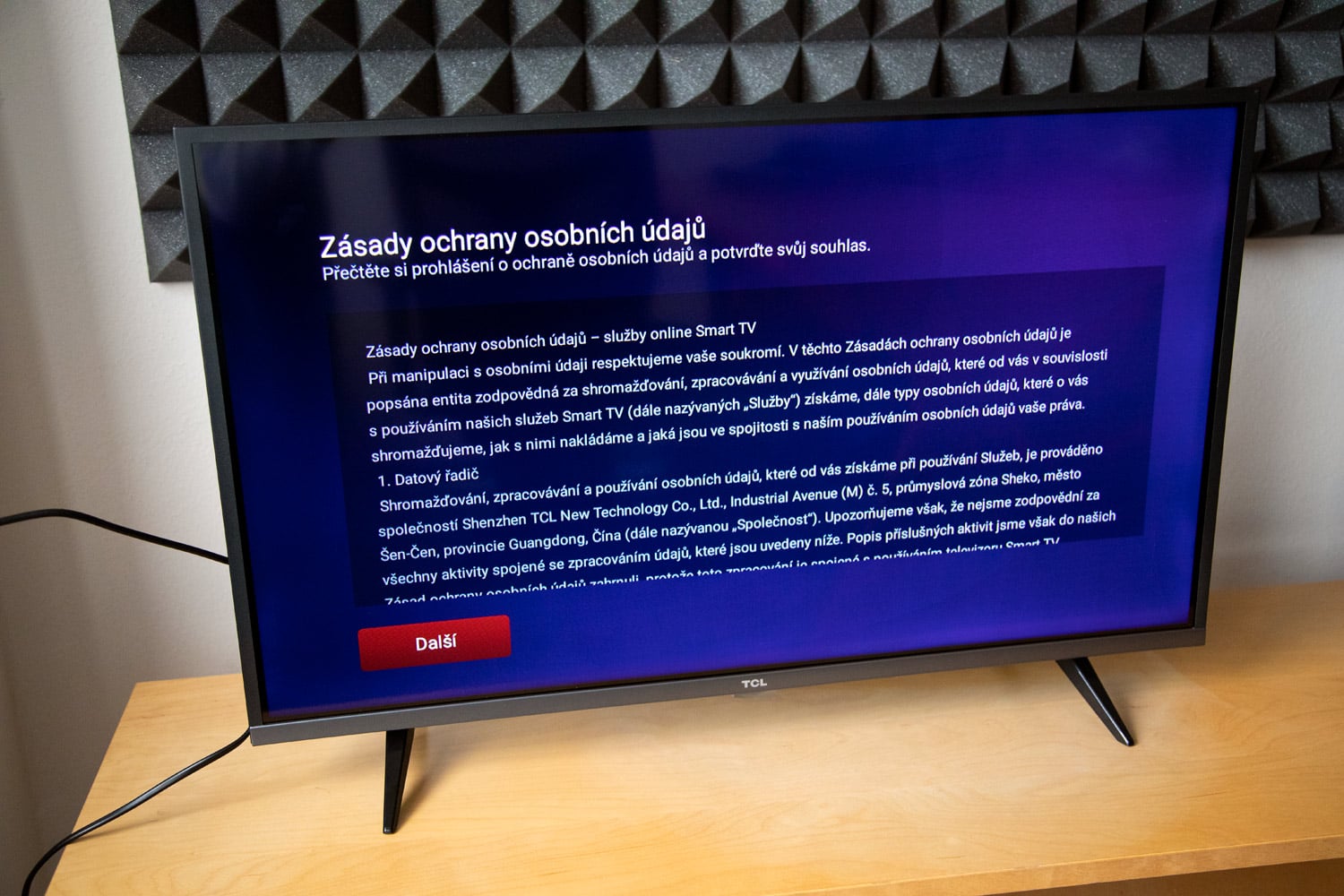 TCL 32ES580 - první zapnutí