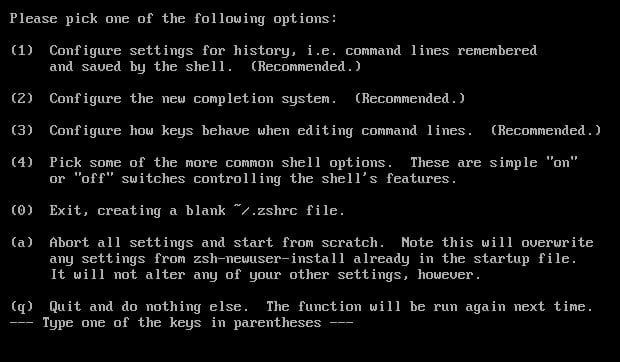 Arch: nastavení zsh pro uživatele