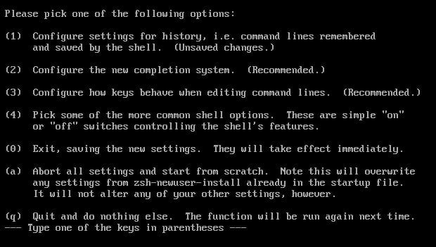 Arch: nastavení zsh pro uživatele