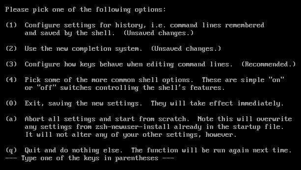 Arch: nastavení zsh pro uživatele