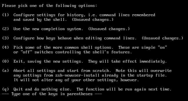 Arch: nastavení zsh pro uživatele