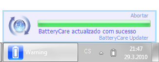 <p>Aplikace BatteryCare se umí sama aktualizovat</p>