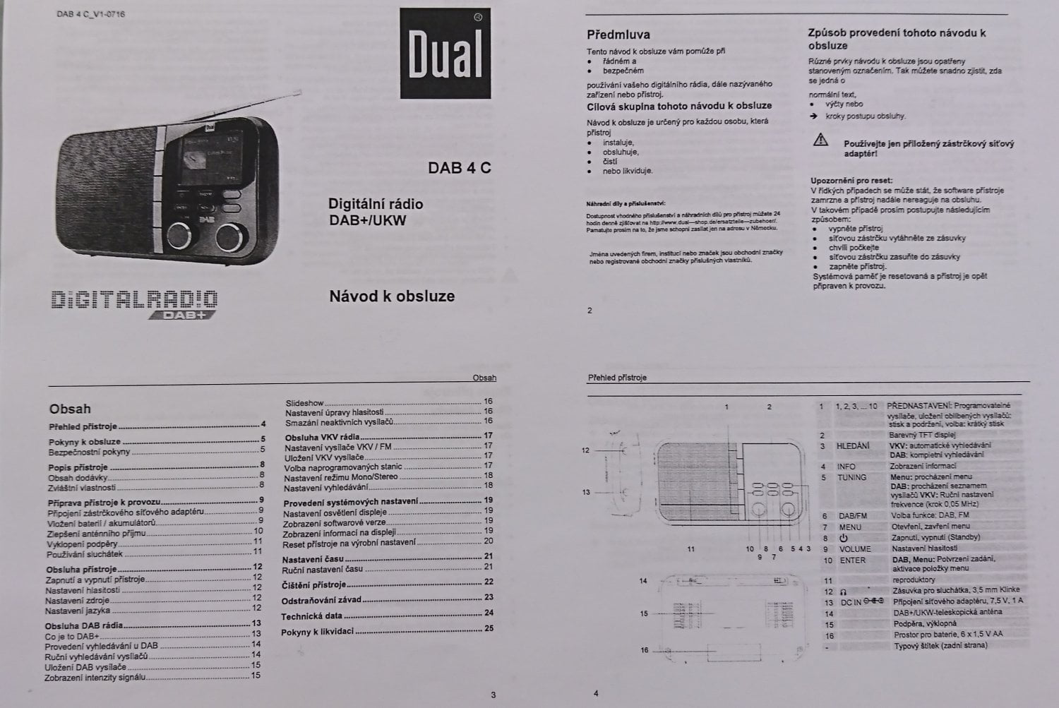DAB rádio Dual DAB 4C prodávané v Normě