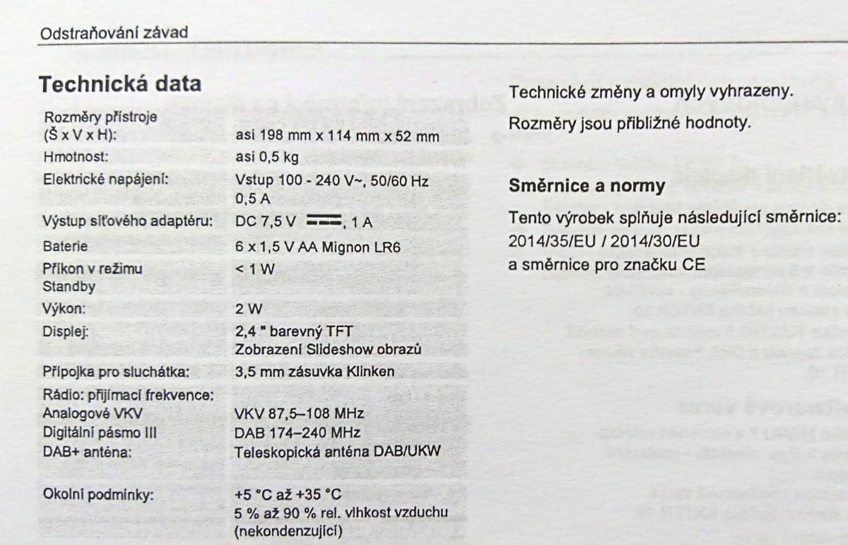 DAB rádio Dual DAB 4C prodávané v Normě