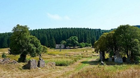 Náhledový obrázek - Kytky místo našich dětí. Rozvaliny Königsmühle upomínají na život, který odnesl čas