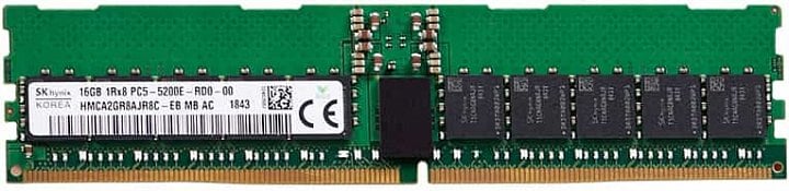 Modul DIMM s pamětí DDR5 od Hynixu. Jde o paměť typu registered pro servery