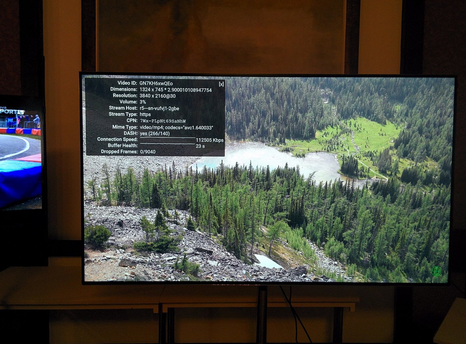 Konzole pro experty na YouTube, vectoring zapnutý.