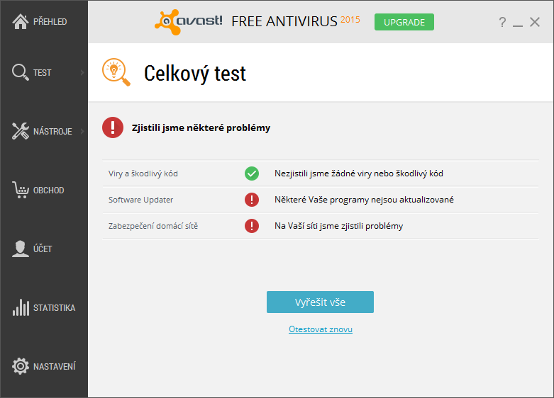 <p>Celkový test provede kompletní analýzu zabezpečení vašeho počítače</p>