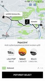 Odvrácená tvář Uberu: z ulice Národní na letiště Václava Havla za 2000 Kč. Ano, i to je Uber.
