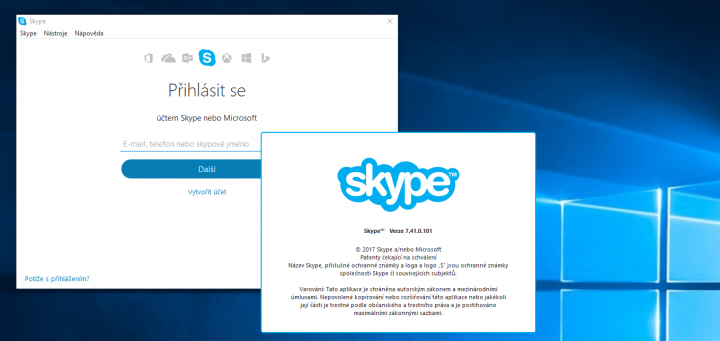 Skype 7 funguje i ve Windows 10