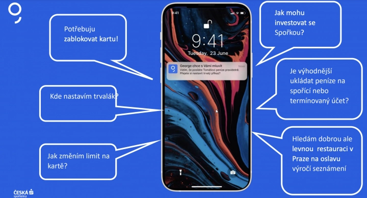 Hey George. Mluví s vámi umělá inteligence