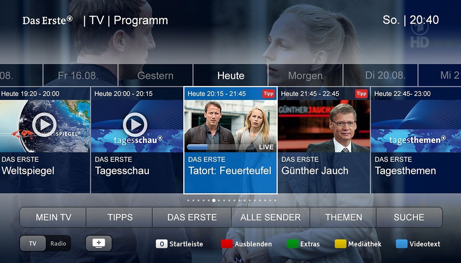 Hybridní vysílání německé veřejnoprávní televize ARD