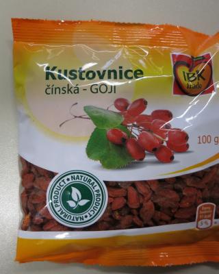 Kustovnice čínská - GOJI. Kategorie: Nebezpečné potraviny. Nevyhovující parametr: cizí těleso. Ve výrobku byla zjištěna přítomnost cizího tělesa, které připomínalo lidský vlas. Potravina se nepovažuje za bezpečnou, pokud je kontaminována cizorodými látkami. Výrobce: Ing. Bohumil Kratochvíl - IBK TRADE, Horní Cerekev. Místo kontroly: Globus ČR, k.s. Chomutov
