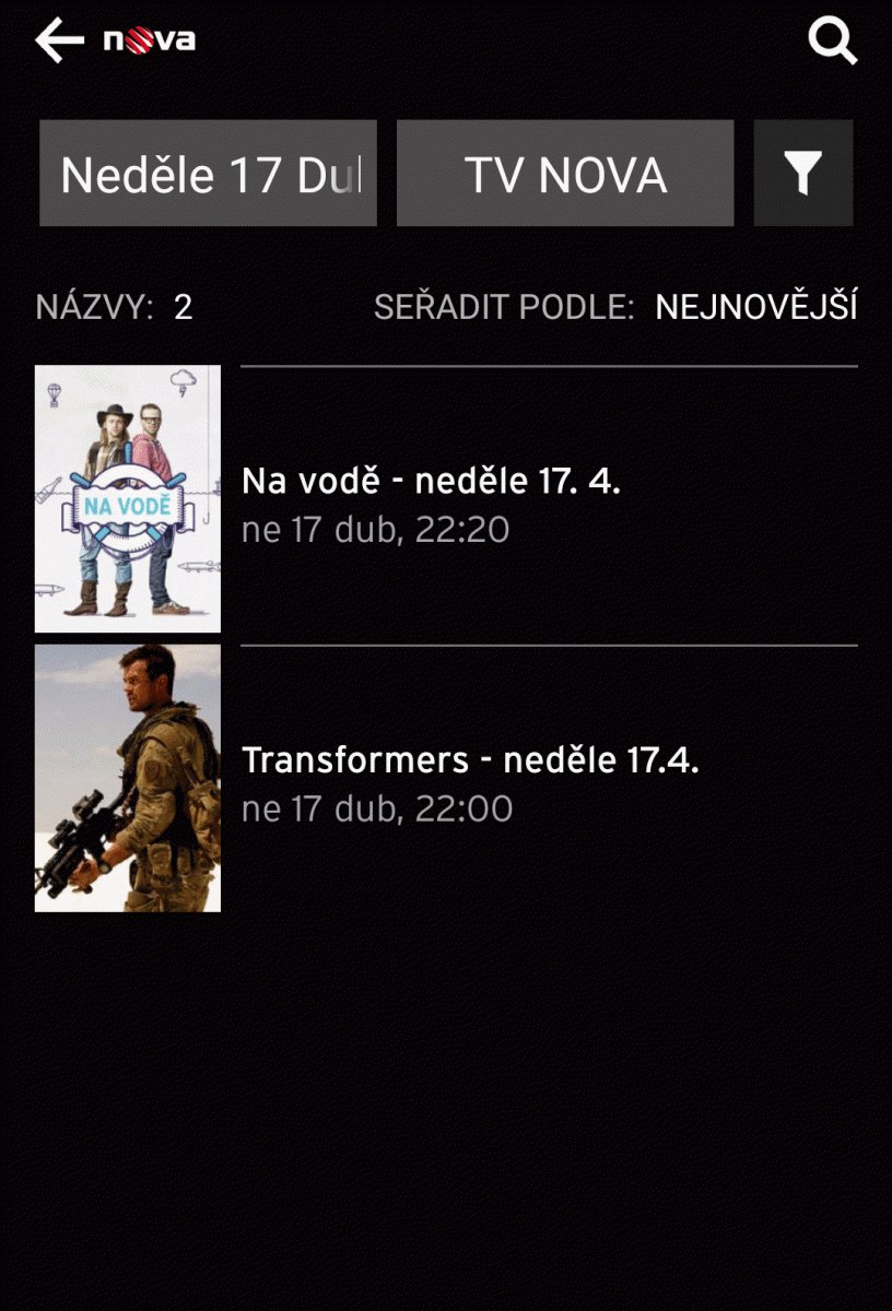 UPC ČR - Horizon Go, TV Archiv